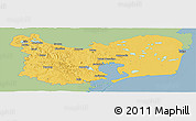 Savanna Style Panoramic Map of Tulcea, single color outside