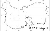 Blank Simple Map of Tulcea, cropped outside, no labels