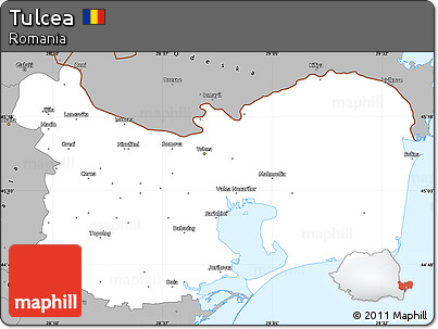 Gray Simple Map of Tulcea