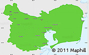 Political Simple Map of Tulcea, single color outside