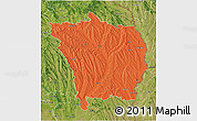 Political 3D Map of Vaslui, satellite outside