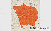 Political 3D Map of Vaslui, shaded relief outside