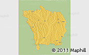 Savanna Style 3D Map of Vaslui, single color outside