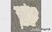 Shaded Relief 3D Map of Vaslui, darken