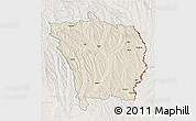 Shaded Relief 3D Map of Vaslui, lighten