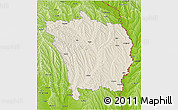 Shaded Relief 3D Map of Vaslui, physical outside