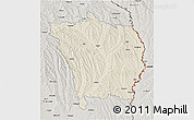 Shaded Relief 3D Map of Vaslui, semi-desaturated
