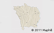 Shaded Relief 3D Map of Vaslui, single color outside