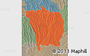 Political Map of Vaslui, semi-desaturated