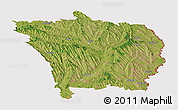 Satellite Panoramic Map of Vaslui, cropped outside