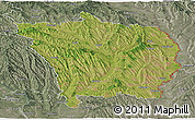 Satellite Panoramic Map of Vaslui, semi-desaturated
