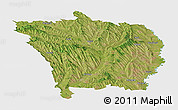 Satellite Panoramic Map of Vaslui, single color outside