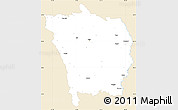 Classic Style Simple Map of Vaslui, single color outside