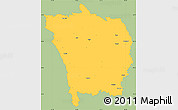 Savanna Style Simple Map of Vaslui, single color outside