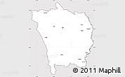 Silver Style Simple Map of Vaslui, cropped outside