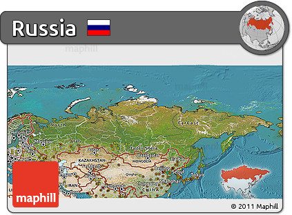 Satellite 3D Map of Russia