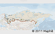 Shaded Relief 3D Map of Russia, lighten