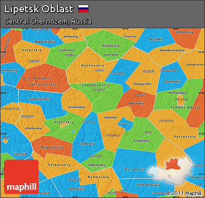 Vector map Lipetsk Russia