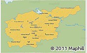 Savanna Style 3D Map of Central, single color outside