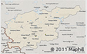 Shaded Relief 3D Map of Central, semi-desaturated