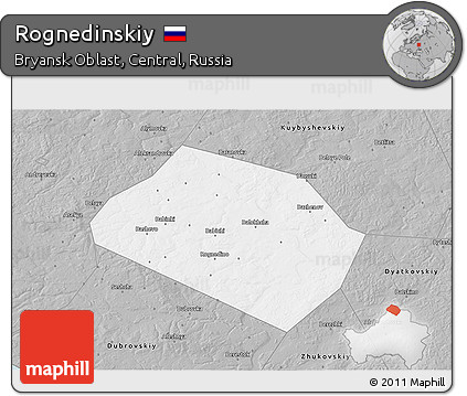 Gray 3D Map of Rognedinskiy