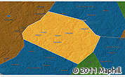 Political 3D Map of Rognedinskiy, darken