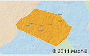Political 3D Map of Rognedinskiy, lighten