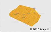 Political 3D Map of Rognedinskiy, single color outside