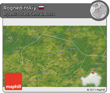 Satellite 3D Map of Rognedinskiy