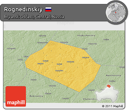 Savanna Style 3D Map of Rognedinskiy