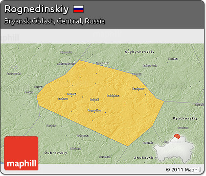 Savanna Style 3D Map of Rognedinskiy