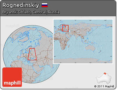 Gray Location Map of Rognedinskiy, highlighted parent region, within the entire country, hill shading