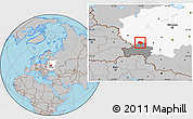 Gray Location Map of Rognedinskiy, highlighted parent region, highlighted grandparent region