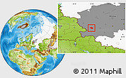Physical Location Map of Rognedinskiy, highlighted country, highlighted grandparent region