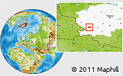Physical Location Map of Rognedinskiy, highlighted grandparent region