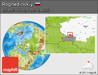 Physical Location Map of Rognedinskiy, highlighted parent region, highlighted grandparent region