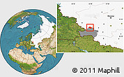 Satellite Location Map of Rognedinskiy, highlighted country, highlighted parent region