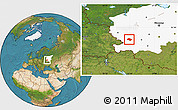 Satellite Location Map of Rognedinskiy, highlighted grandparent region