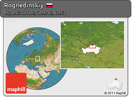 Satellite Location Map of Rognedinskiy, highlighted parent region