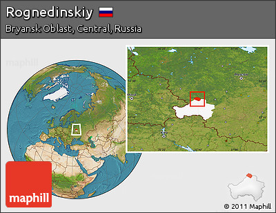 Satellite Location Map of Rognedinskiy, highlighted parent region
