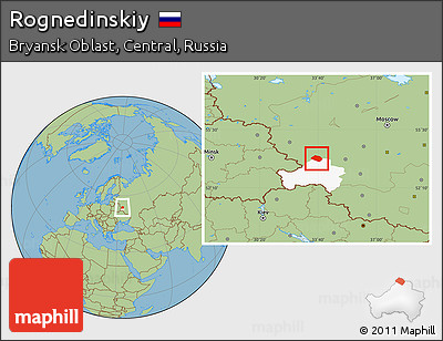 Savanna Style Location Map of Rognedinskiy, highlighted parent region