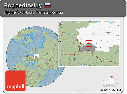 Savanna Style Location Map of Rognedinskiy, highlighted parent region, highlighted grandparent region, hill shading