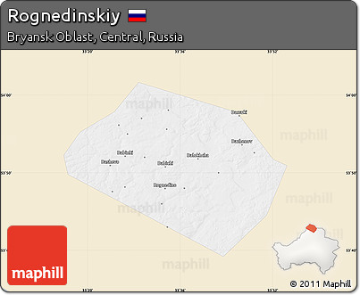 Classic Style Map of Rognedinskiy, single color outside