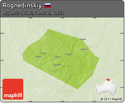 Physical Map of Rognedinskiy, lighten
