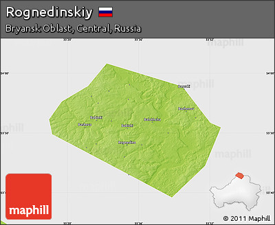 Physical Map of Rognedinskiy, single color outside