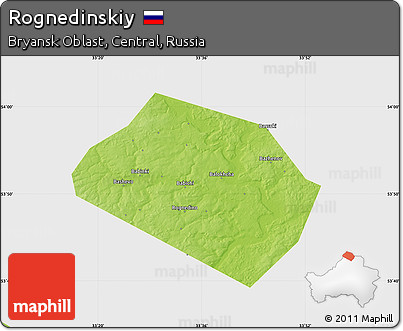 Physical Map of Rognedinskiy, single color outside