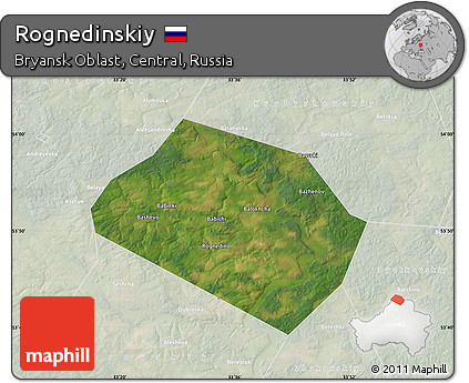 Satellite Map of Rognedinskiy, lighten
