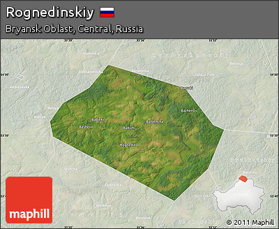 Satellite Map of Rognedinskiy, lighten