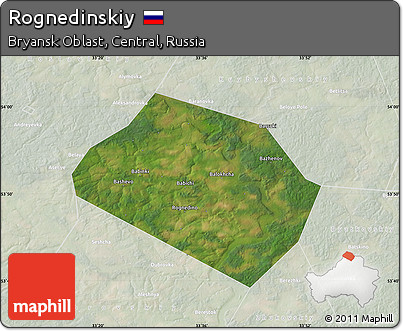 Satellite Map of Rognedinskiy, lighten