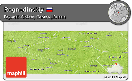 Physical Panoramic Map of Rognedinskiy